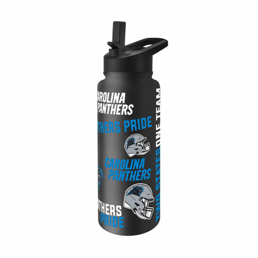 Carolina Panthers NFL 34oz Quencher Stainless Steel Insulated Water Bottle - Black