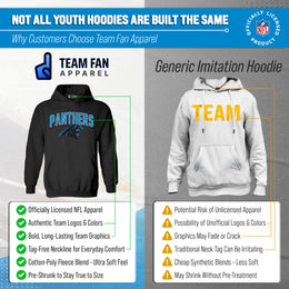Carolina Panthers NFL Youth Home Team Hoodie- Kids Hooded Sweatshirt - Black