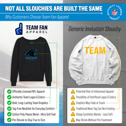 Carolina Panthers NFL Womens Ultimate Fan French Terry Slouchy Top- Raglan Sleeves - Charcoal