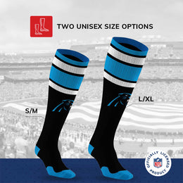 Carolina Panthers NFL Adult Knee High-Performance Socks - Black