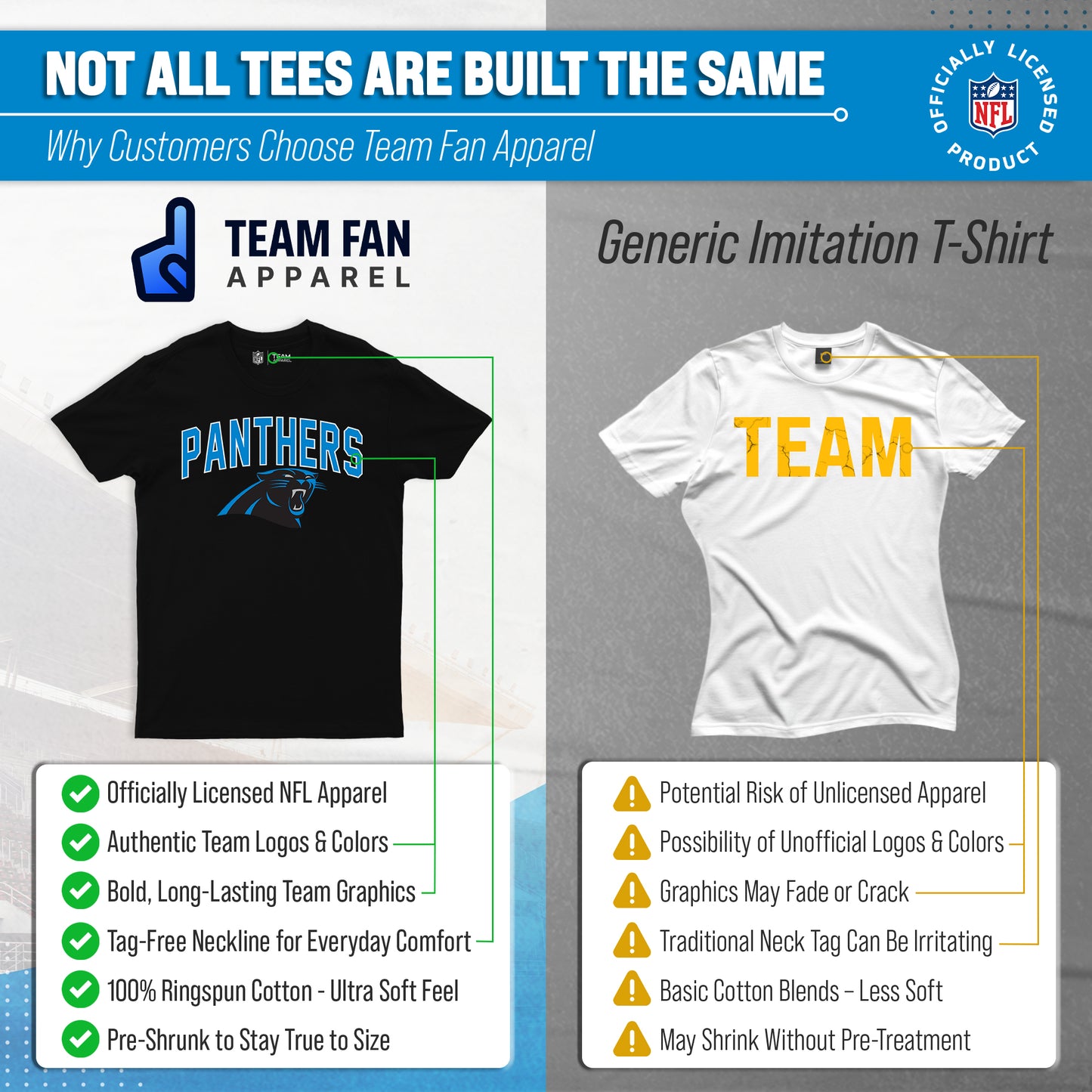 Carolina Panthers NFL Home Team Tee - Black