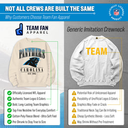 Carolina Panthers Womens NFL Starstruck Crewneck Pullover - Cream