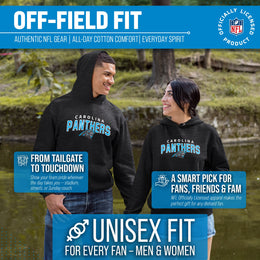 Carolina Panthers NFL Adult Unisex Starting Fresh Ultra Soft Fleece Hooded Sweatshirt - Black Heather