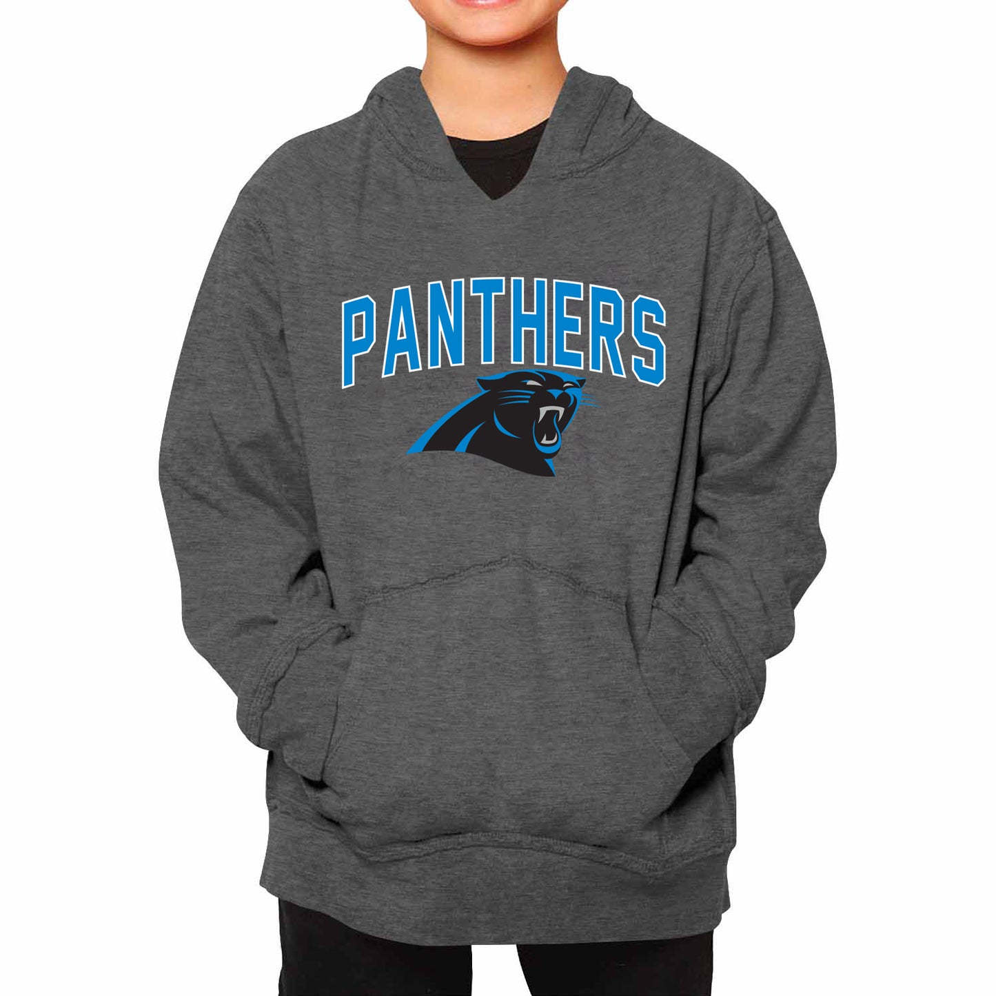 Carolina Panthers NFL Youth Home Team Hoodie- Kids Hooded Sweatshirt - Sport Gray