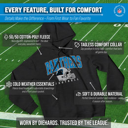 Carolina Panthers NFL Adult Unisex All Star Soft Fleece Hooded Sweatshirt - Black Heather