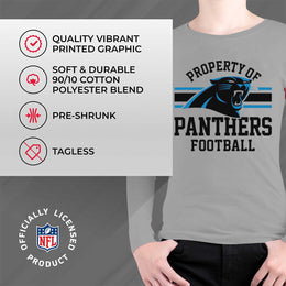 Carolina Panthers NFL Youth Property Of Crew Sweatshirt - Sport Gray