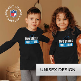 Carolina Panthers NFL Youth Team Slogan crewneck Sweatshirt - Black
