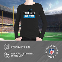 Carolina Panthers NFL Youth Team Slogan crewneck Sweatshirt - Black