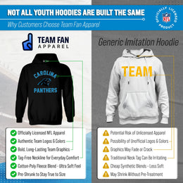 Carolina Panthers NFL Youth Gameday Hooded Sweatshirt - Black