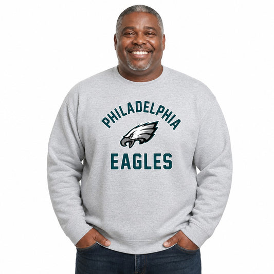 Philadelphia Eagles  NFL Gameday Crewneck Sweatshirt Fleece Pullover Unisex - Gray