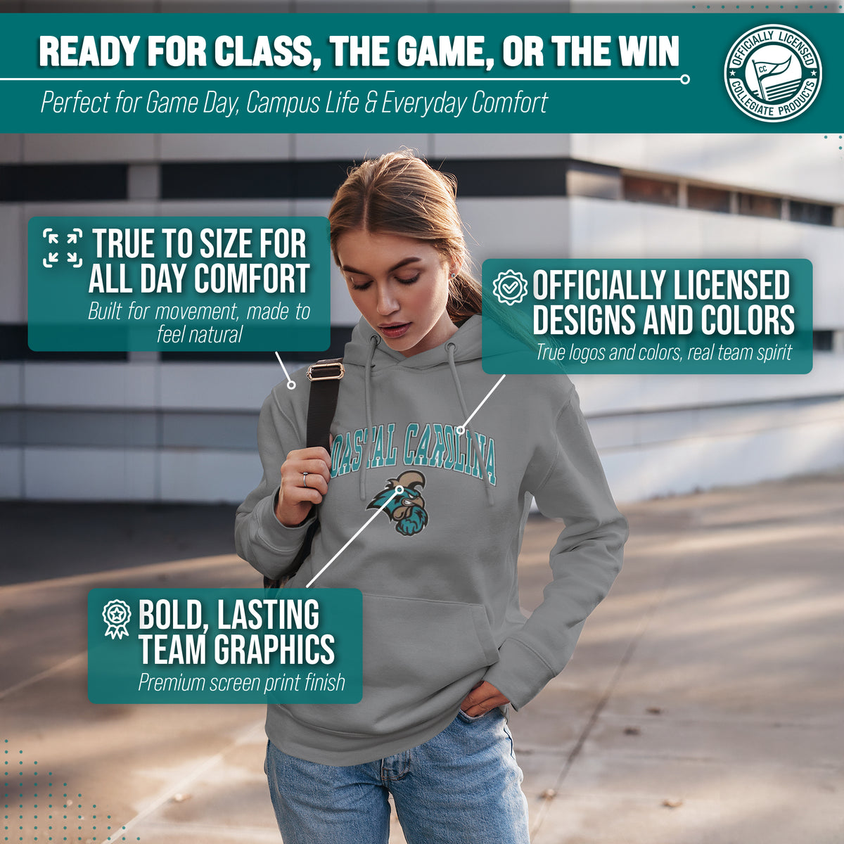 CCAR Arch & Logo Gameday Hoodie - Graphite