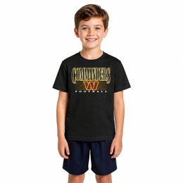 Washington Commanders  NFL Youth Overtime Blueprint Shirt Boys Girls - Black