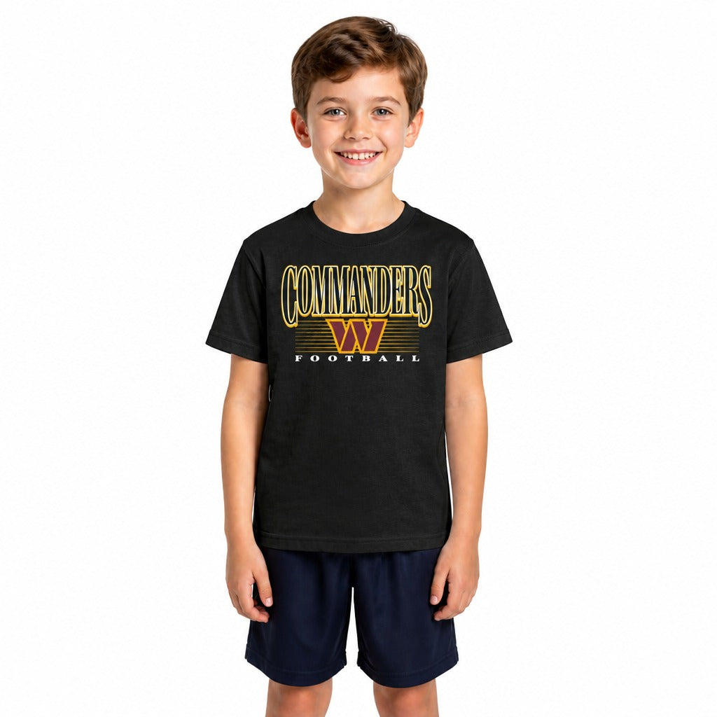 Washington Commanders  NFL Youth Overtime Blueprint Shirt Boys Girls - Black