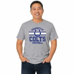 Indianapolis Colts  Property Of T-Shirt NFL Short Sleeve Men Women - Sport Gray
