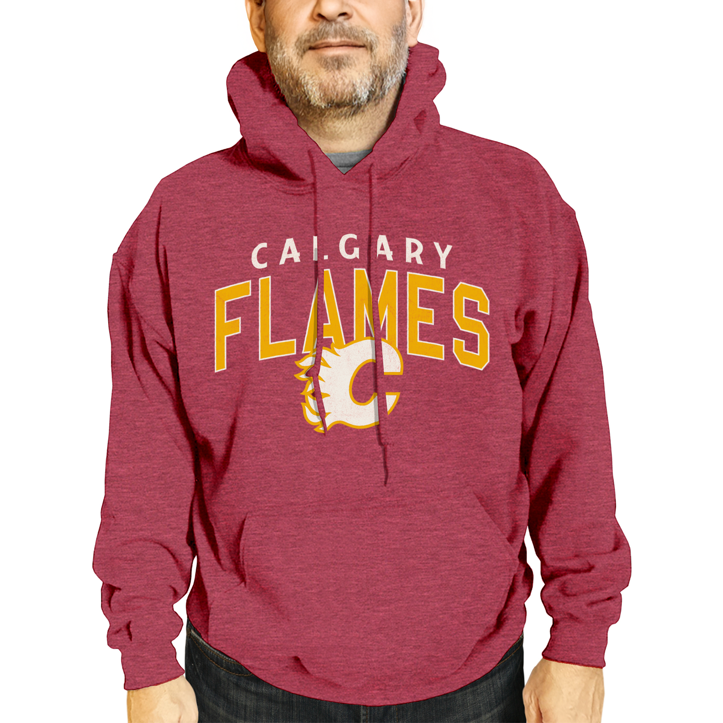Calgary Flames NHL Adult Unisex Powerplay Hooded Sweatshirt - Red