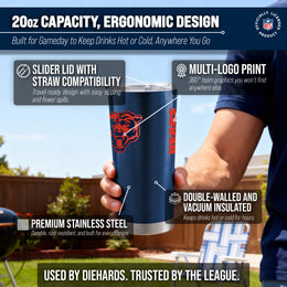 Chicago Bears NFL 20oz Gameday Stainless Steel Tumbler - Navy