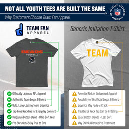Chicago Bears NFL Youth Football Helmet Tagless T-Shirt - Charcoal