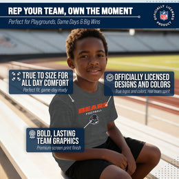 Chicago Bears NFL Youth Football Helmet Tagless T-Shirt - Charcoal