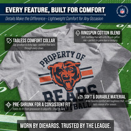 Chicago Bears NFL Adult Property Of T-Shirt - Sport Gray