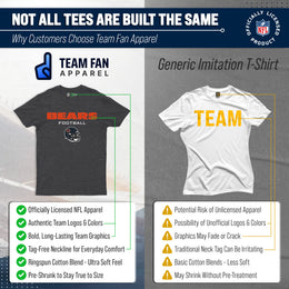 Chicago Bears NFL Adult Football Helmet Tagless T-Shirt - Charcoal
