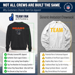 Chicago Bears Adult NFL Football Helmet Heather Crewneck Sweatshirt - Charcoal