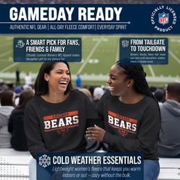 Chicago Bears NFL Womens Team Block French Terry Slouchy Top - Charcoal