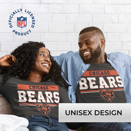 Chicago Bears NFL Adult Charcoal Long Sleeve T Shirt - Charcoal