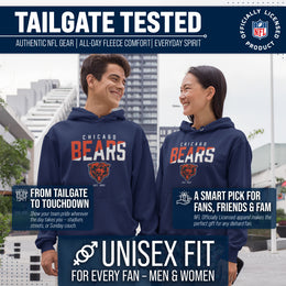 Chicago Bears Adult NFL Diagonal Fade Fleece Hooded Sweatshirt - Navy