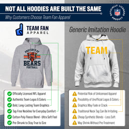 Chicago Bears NFL Adult Property Of Hooded Sweatshirt - Sport Gray
