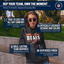 Chicago Bears NFL Adult Gameday Charcoal Hooded Sweatshirt - Charcoal