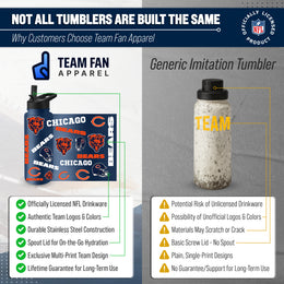 Chicago Bears NFL 34oz Quencher Stainless Steel Insulated Water Bottle - Navy