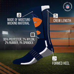 Chicago Bears NFL Youth V Curve Socks - Navy