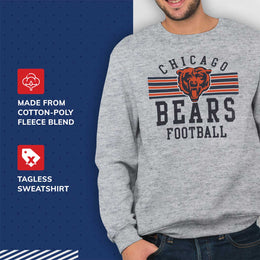 Chicago Bears NFL Team Stripe Crew Sweatshirt - Sport Gray