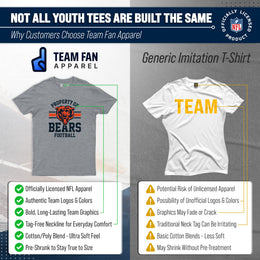 Chicago Bears NFL Youth Property Of Short Sleeve Lightweight T Shirt - Sport Gray