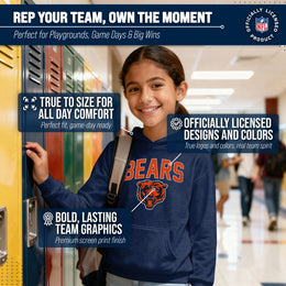 Chicago Bears NFL Youth Home Team Hoodie- Kids Hooded Sweatshirt - Navy