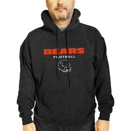 Chicago Bears Adult NFL Football Helmet Heather Hooded Sweatshirt  - Charcoal