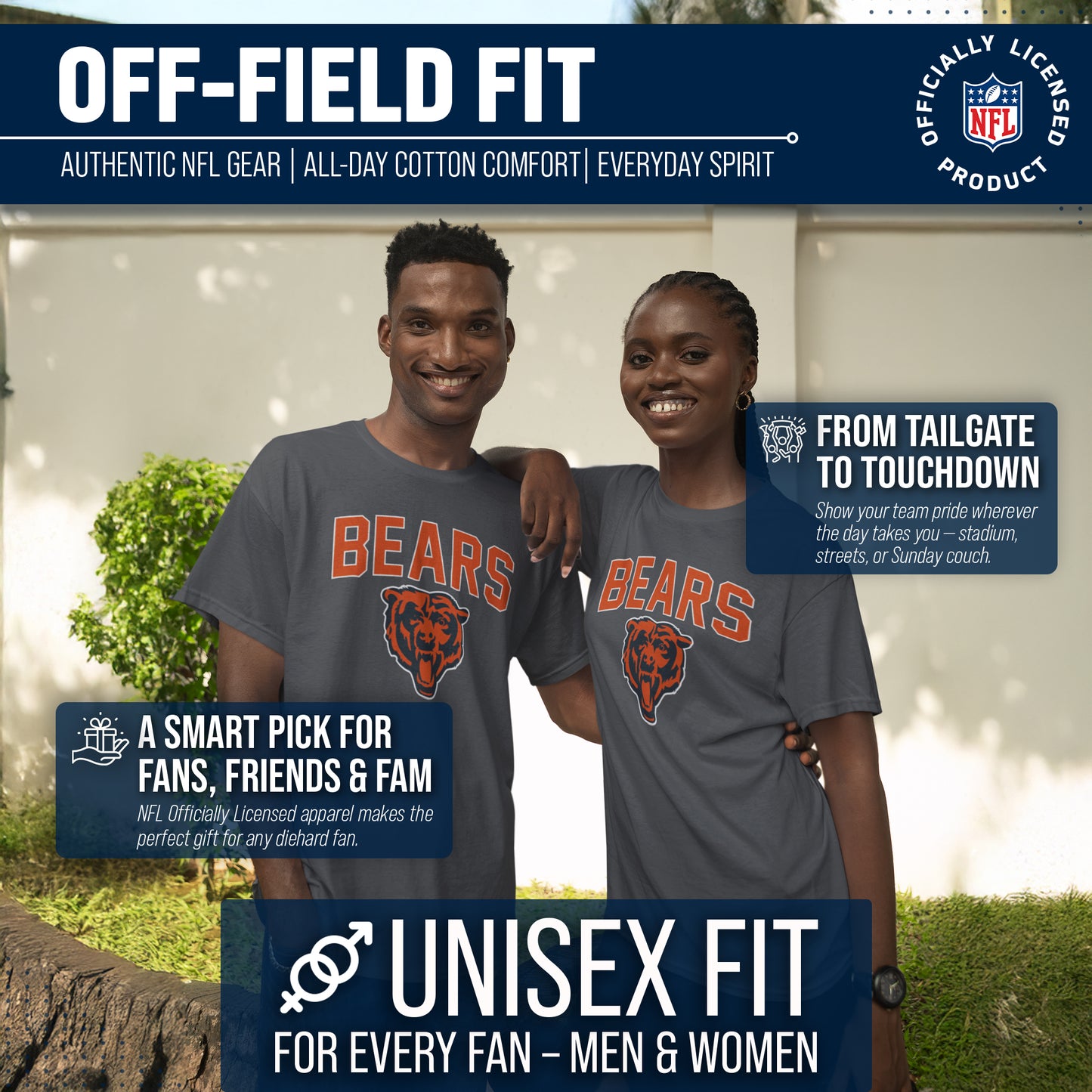 Chicago Bears NFL Home Team Tee - Gray