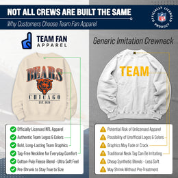 Chicago Bears Womens NFL Starstruck Crewneck Pullover - Cream