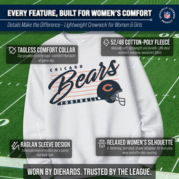 Chicago Bears Womens NFL Scrimmage Line Crewneck Pullover - Gray Heather