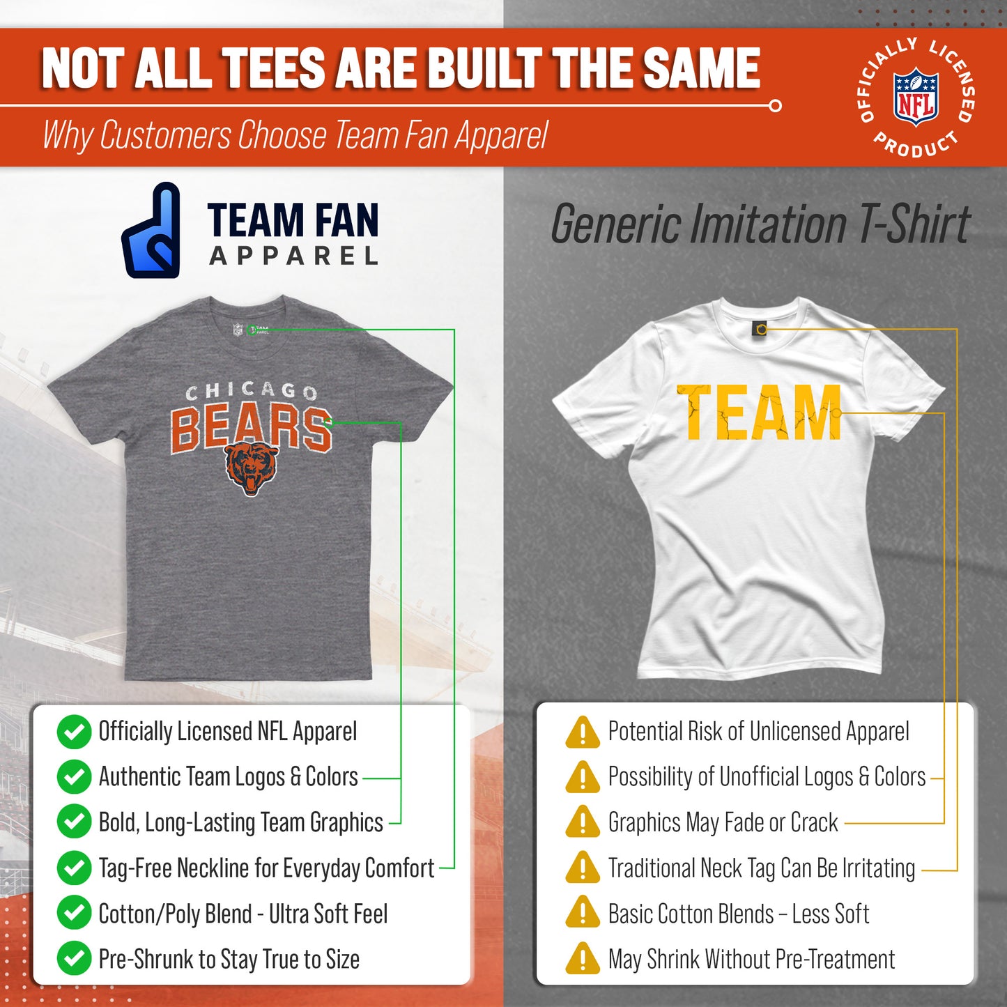 Chicago Bears NFL Starting Fresh Short Sleeve Heather T-Shirt - Sport Gray