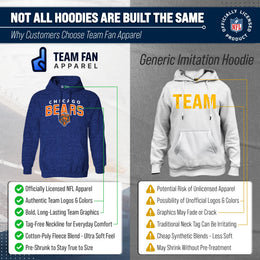 Chicago Bears NFL Adult Unisex Starting Fresh Ultra Soft Fleece Hooded Sweatshirt - Navy