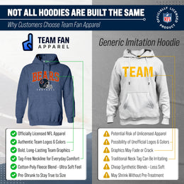 Chicago Bears NFL Adult Unisex All Star Soft Fleece Hooded Sweatshirt - Navy Heather