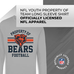 Chicago Bears NFL Youth Property Of Crew Sweatshirt - Sport Gray