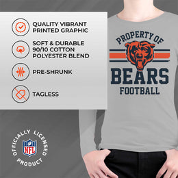 Chicago Bears NFL Youth Property Of Crew Sweatshirt - Sport Gray