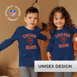 Chicago Bears NFL Gameday Youth Football Long Sleeve Shirt - Navy