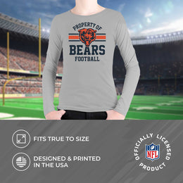 Chicago Bears NFL Youth Property Of Long Sleeve Lightweight T Shirt - Sport Gray