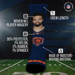 Chicago Bears NFL Youth Roster Player Crew Socks - Navy