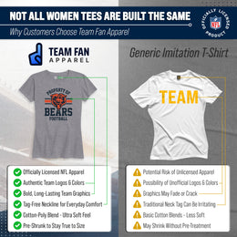 Chicago Bears NFL Womens Short Sleeve Property of Tshirt - Gray