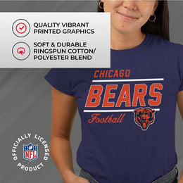 Chicago Bears  Women's Plus Size NFL Gameday T-Shirt Relaxed Fit - Navy