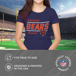 Chicago Bears  Women's Plus Size NFL Gameday T-Shirt Relaxed Fit - Navy